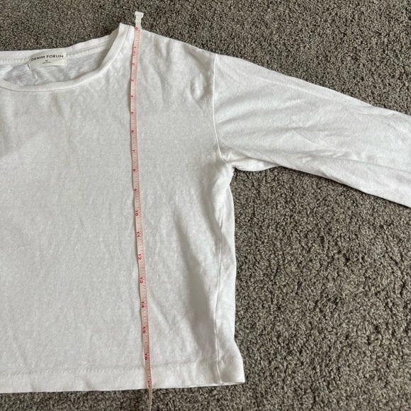 Aritzia Denim Forum Kate Cotton Boxy Cropped Longsleeve - Picture 6 of 6